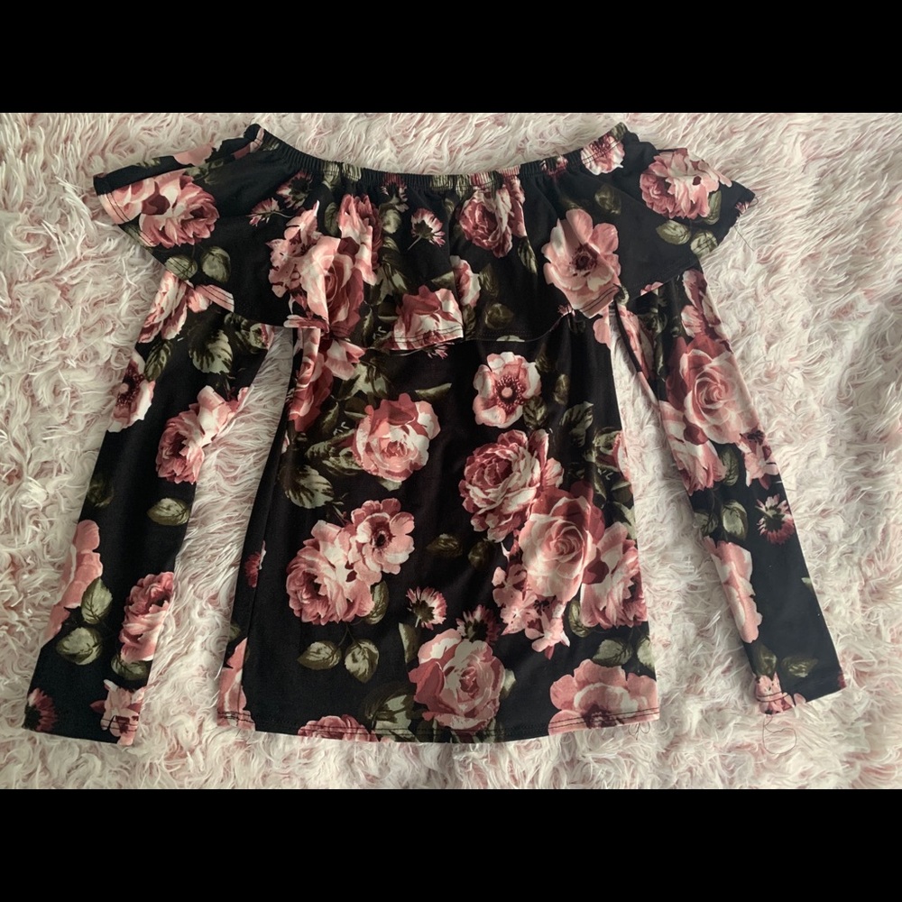 Floral off the shoulder blouse